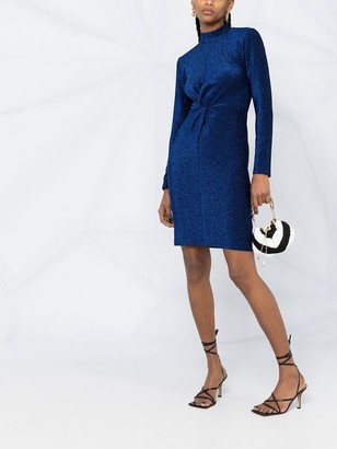 Karl Lagerfeld Paris Sparkle Effect Ruched Detail Dress