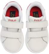 Thumbnail for your product : Logo Embroidered Leather Strap Sneakers