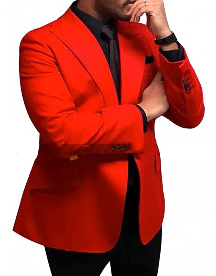 light red suit jacket