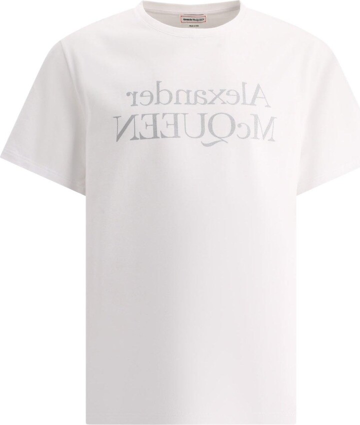 Alexander McQueen Reflective Logo Printed T-shirt