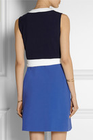 Thumbnail for your product : Diane von Furstenberg Gracie color-block stretch-crepe mini dress