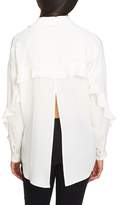 Thumbnail for your product : 1 STATE Ruffle Slit Back Blouse