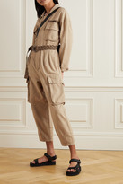 Thumbnail for your product : R 13 Abu Belted Cotton-canvas Jumpsuit