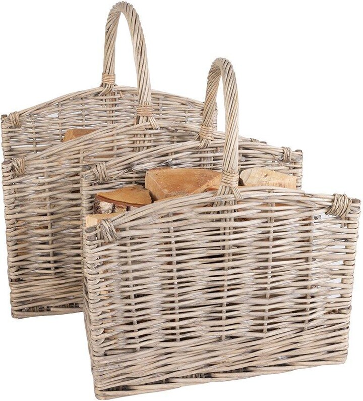 Charles Bentley Snug Bamboo Set Of Two Open Ended Wicker Baskets Handmade -  ShopStyle