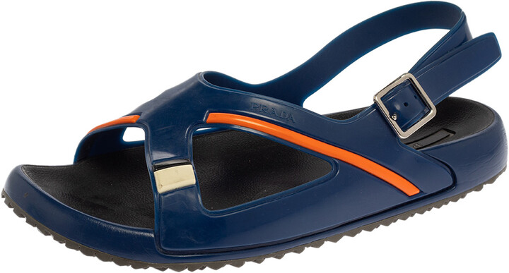 prada blue sandals