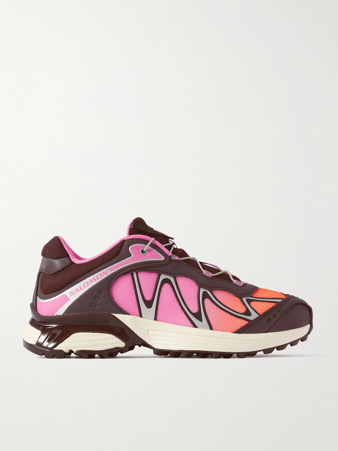 Salomon Xt-whisper Rubber-trimmed Mesh Sneakers - Pink