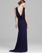 Thumbnail for your product : Vera Wang Gown - Sleeveless Deep V Shawl Back Jersey