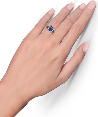 LeVian Blueberry Tanzanite (2 ct. t.w.), Nude Diamonds (1/3 ct. t.w.) & Chocolate Diamonds (1/8 ct. t.w.) Ring Set in 14k Rose Gold