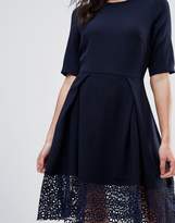 Thumbnail for your product : Traffic People 3/4 Sleeve Lace Skater Dress