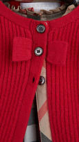 Thumbnail for your product : Burberry Bow Detail Cashmere Cardigan
