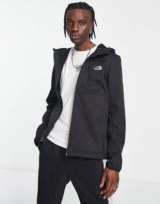 The North Face Quest fleece lined hooded softshell wind jacket in black -  ShopStyle