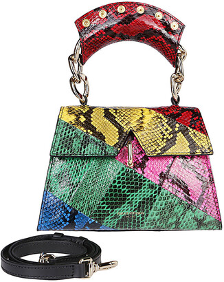 multicolor snakeskin bag