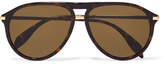 Thumbnail for your product : Alexander McQueen Aviator-style Tortoiseshell Acetate Sunglasses
