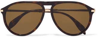 Alexander McQueen Aviator-style Tortoiseshell Acetate Sunglasses