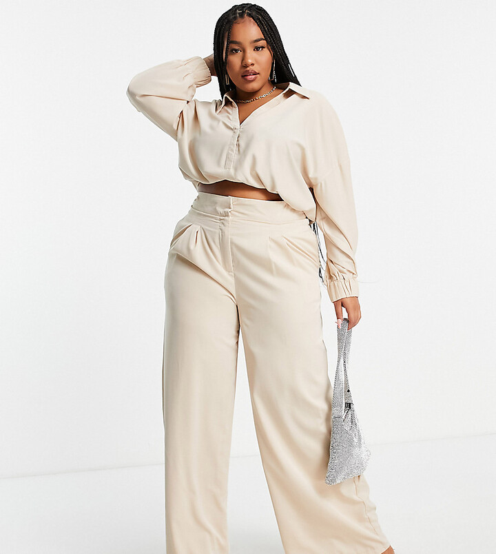 plus size wide leg slacks