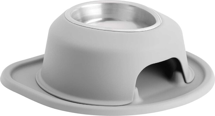 WeatherTech WeatherTechSingle High Stainless Steel Cat & Dog Pet Feeding System, Light Grey, 16-oz/4-in