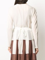 Thumbnail for your product : Alysi Wrap-Style Front Back Tie Blouse
