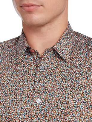 Paul Smith Men's Micro Marble Print Shirt
