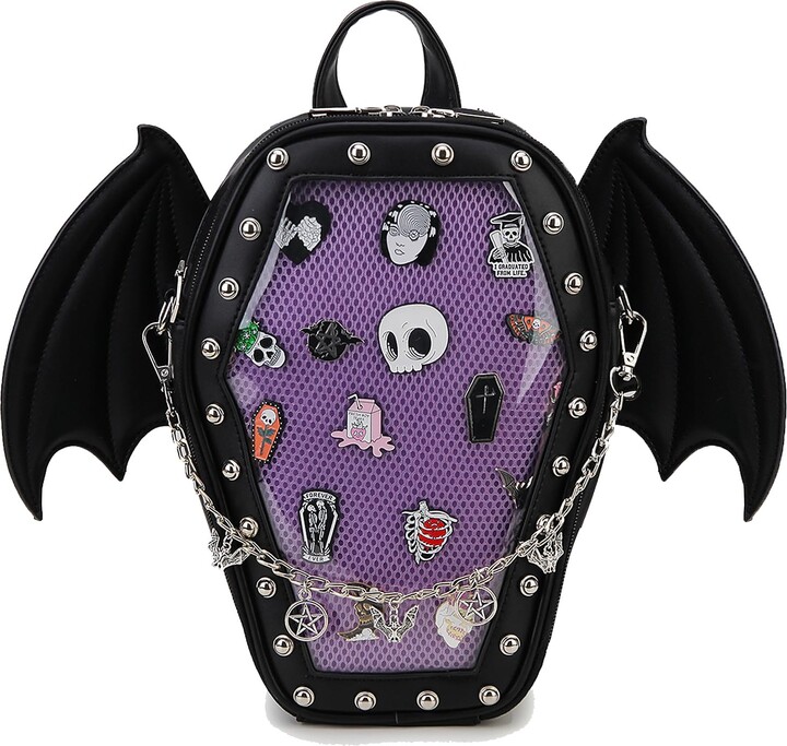fancybag Punk Coffin Shaped Gothic Ita Backpack Clear Window