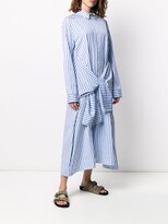 Thumbnail for your product : Jil Sander Pinstriped Tie-Waist Shirt Dress