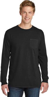Port & Company Men's Long Sleeves Pocket T-Shirt__