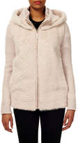 Thumbnail for your product : Gorski Punched-Mink Cashmere-Wool Zip-Front Hooded Jacket