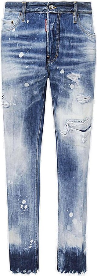for Men Save 8% Mens Jeans DSquared² Jeans DSquared² Denim Raw Cut Distressed Jeans in Stone Washed Blue 