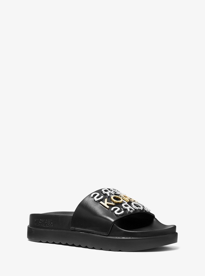 MICHAEL Michael Kors Tyra Embellished Slide Sandal - ShopStyle
