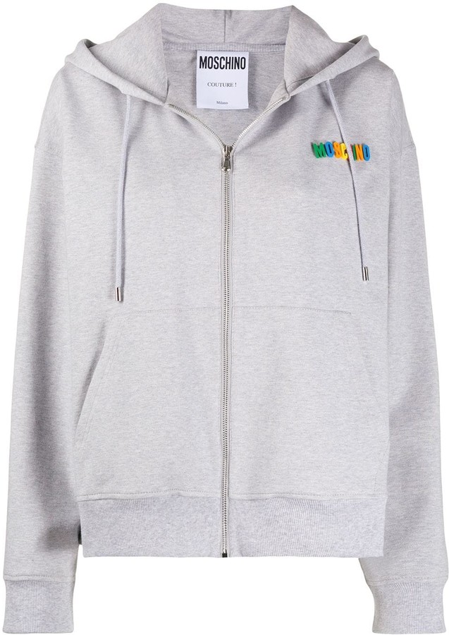 moschino zip up hoodie
