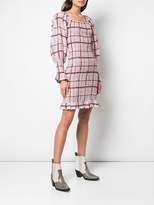 Thumbnail for your product : Ganni checked smocked dress