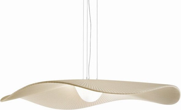 Bover Mediterrania LED Pendant Light in Cream, Size: 1 Tier