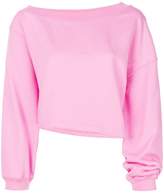 Thumbnail for your product : MSGM asymmetric cropped sweatshirt