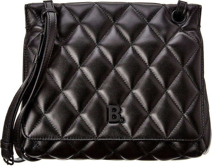 Balenciaga Model B Medium Quilted Leather Shoulder Bag - ShopStyle