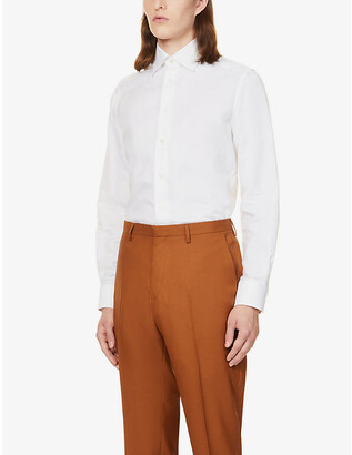 Eton Contemporary-fit cotton and linen-blend shirt