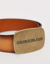 Thumbnail for your product : Calvin Klein Jeans leather buckle belt in brown