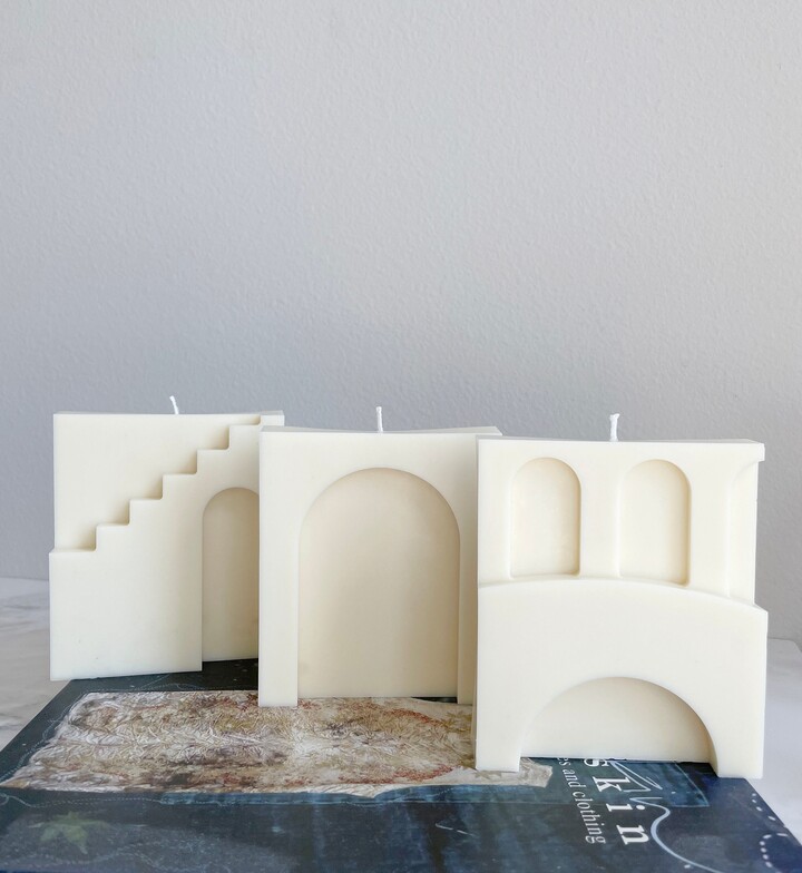 Etsy Arch Geometry Soy Candle Modern Sculptural Home Decor