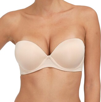 Vogue's Secret Women's Strapless Convertible Push Up Bra Padded Clear  Backless Bras for Women - ShopStyle