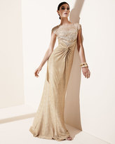 Thumbnail for your product : David Meister Shimmery Lace Gown