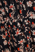Thumbnail for your product : Jason Wu Shirred floral-print silk-crepon midi dress
