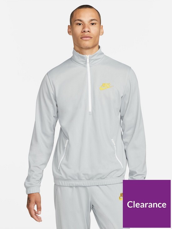 Nike NSW Polyknit Quarter Zip Tracksuit Light Grey ShopStyle