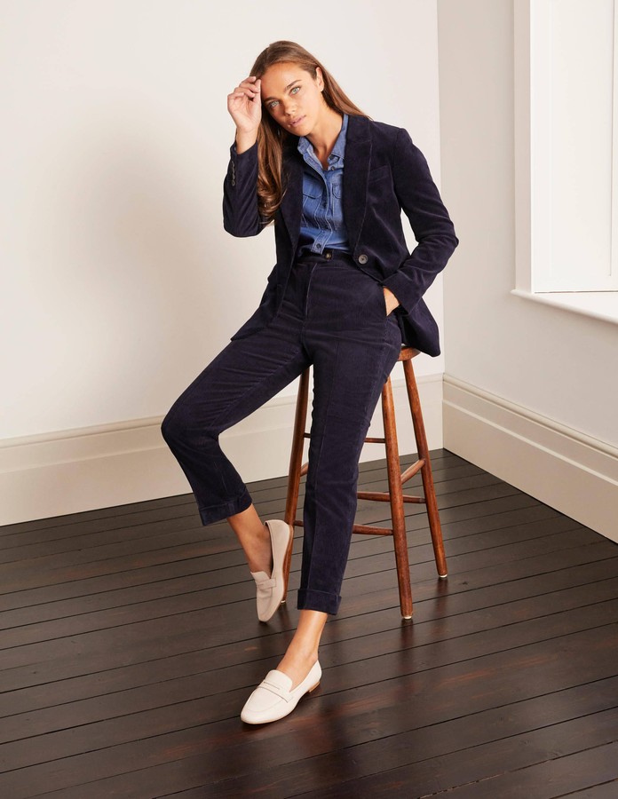 navy corduroy trousers womens