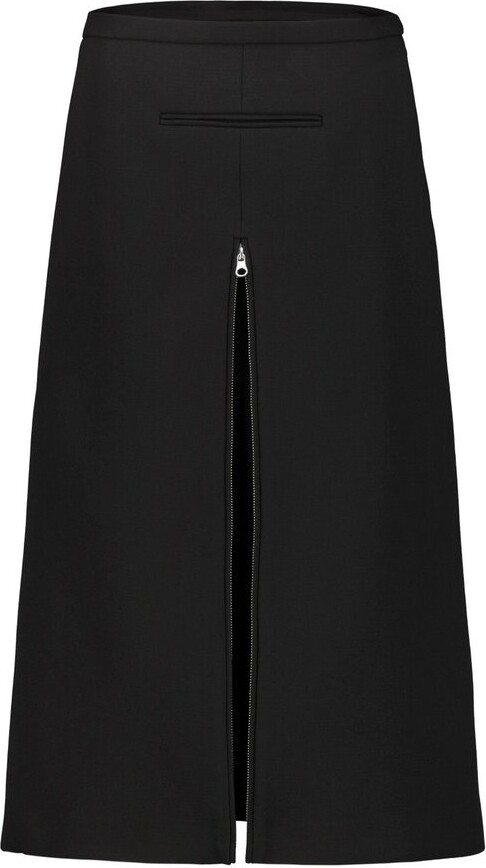 Courreges Zipped Heritage Crepe Skirt