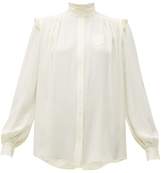 Thumbnail for your product : No.21 Ruffle-trimmed Crepe Blouse - Womens - Ivory