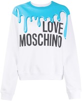 Thumbnail for your product : Love Moschino Paint Print Logo Print Jumper