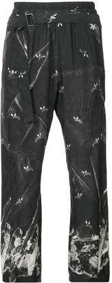 Ann Demeulemeester printed crop trousers