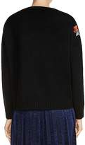 Thumbnail for your product : Maje Meditatio Floral-Embroidered Sweater