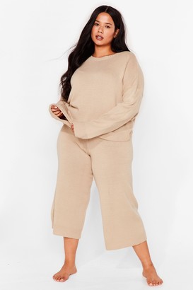 Plus size knitted loungewear set Clearance