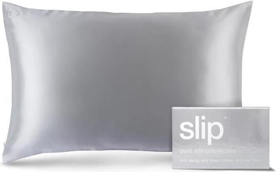 Slip 20' x 30' Queen Pure Silk Pillow Case, Soft & Durable -Silver