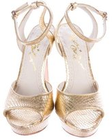 Thumbnail for your product : Alice + Olivia Metallic Platform Sandals