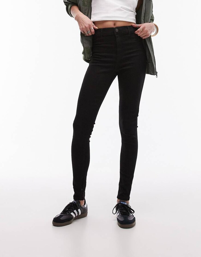 Topshop high rise Joni holding power jeans in black ShopStyle